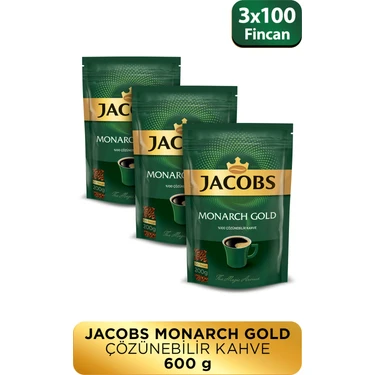 Jacobs Monarch Gold Granül Kahve 200 gram x 3