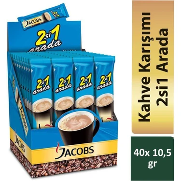 Jacobs 2'si 1 Arada Karışım Kahve 40'lı