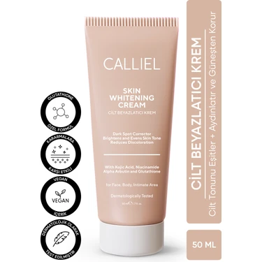 Calliel Cilt  Krem, Cilt Tonunu Aydınlatır ve Eşitler  (With Collagen, Niacinamide ve Kojic Acid)