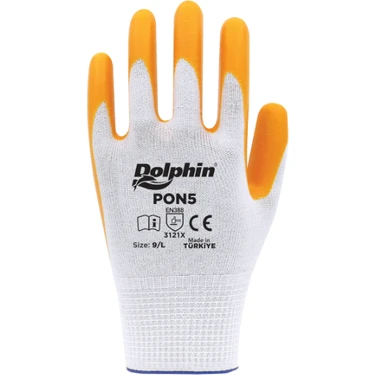 Dolphin Pon5 Beyaz/sarı Nitril Polyester Iş