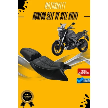 Motobros Bajaj Dominar 250/400 Konfor Sele Kılıfı Visco Sünger Yırtılmaya Dayanıklı (Su