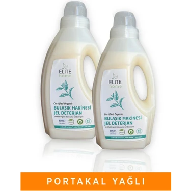 The Elite Home Organik Sertifikalı Jel Bulaşık Makinesi Deterjanı 825ML*2ADET portakal