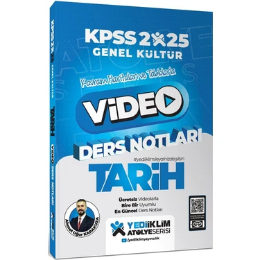 Yediiklim Yayınları 2025 KPSS Genel Kültür Atölye Tarih Video Ders