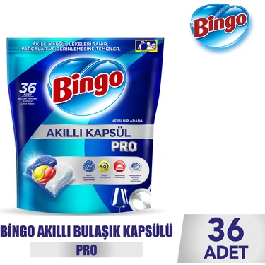 Bingo Akıllı Kapsül Pro Bulaşık Makinesi Deterjanı Tableti