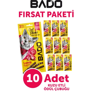 Bado Kedi Ödül Çubuğu Kuzu Etli 3X5GR