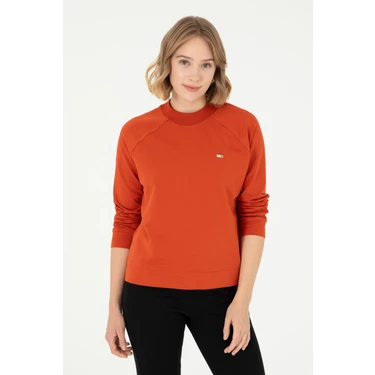 U.S. Polo Assn. Kadın Kiremit Sweatshirt