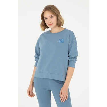 U.S. Polo Assn. Kadın Koyu Mavi Sweatshirt