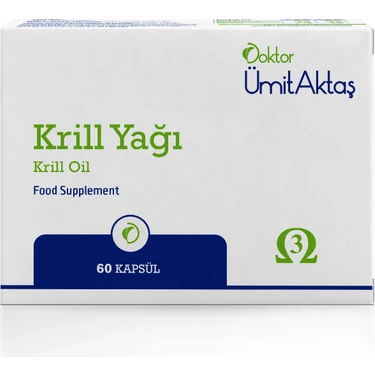 Dr. Ümit Aktaş Krill Yağı - 500MG - Kolin ve Astaksantin Içeren Okside Olmayan 60