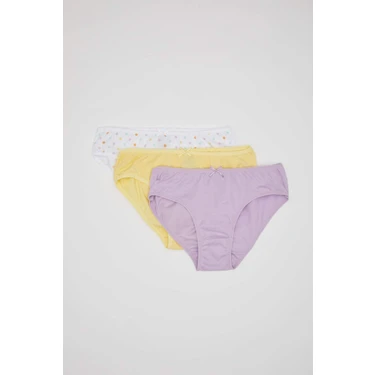 DeFacto Kız Çocuk Pamuklu 3'lü Slip Külot