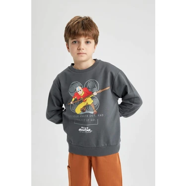 DeFacto Erkek Çocuk Avatar the Last Airbender Kapüşonlu Sweatshirt