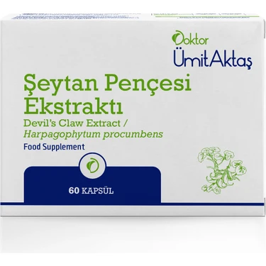 Dr. Ümit Aktaş Şeytan Pençesi - Devil's Claw - Okside Olmayan 60 Bitkisel