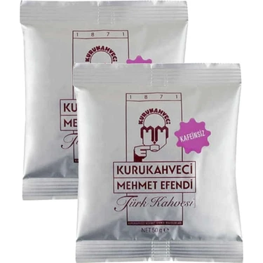 Mehmet Efendi Kafeinsiz Türk Kahvesi 50 G Folyo Ambalaj x 2