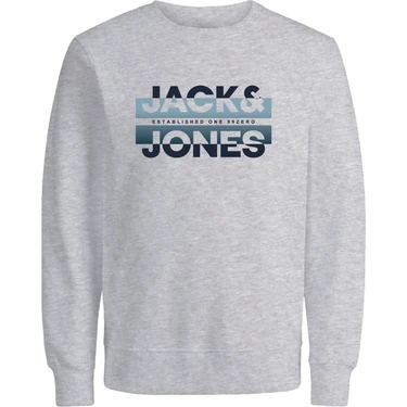 Jack & Jones Erkek Bisiklet Yaka Baskili Sweatshirt -