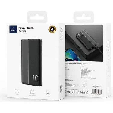 Wiwu Powerbank 10000MAH Wiwu WI-P032 Çift USB ve Type-C Fiyatı