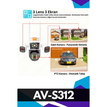 Avenir AV-S312 Wi-Fi Akıllı Ip ve Kablolu Çift Başlıklı 3 Fiyatı