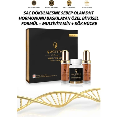 Dr. Sammy's Quarine 2 Serum +1 Tablet Set - Dökülmelere Karşı Bitkisel Kök Hücre Ekstratları Içeren