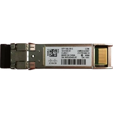 Cisco Orjinal Türkiye Distribütör Garantili Cisco SFP-10G-SR-S Modülü (S- Sınıfı ) 10-3105-01 