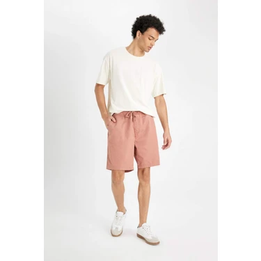 DeFacto Relax Fit Gabardin Bermuda Şort