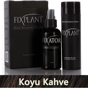 Fıxplant Saç Dolgunlaştırıcı Set Topik 28 Gr. + Sprey | Seyrek Saçlar Için Saç Tozu | Fixplant Saç