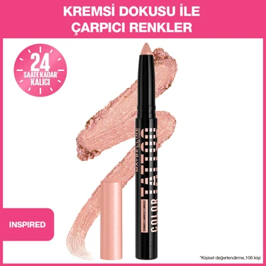 Maybelline New York Color Tattoo 24h Eye Stix - Inspired Kremsi Doku ile Çarpıcı Renkler