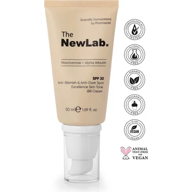 The NewLab. The Newlab ve Leke Cilt Tonu Eşitleyici Spf 30 Bb Krem-Niacinamide+Alpha Arbutin 50