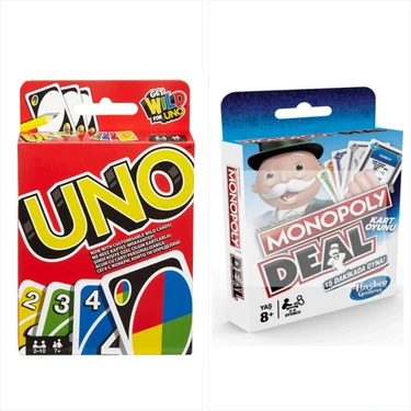 Mattel Games Uno Klasik ve Monopoly 2'si Bir