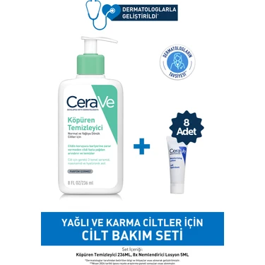 Cerave Yağlı ve Karma Ciltler İçin Cilt Bakım