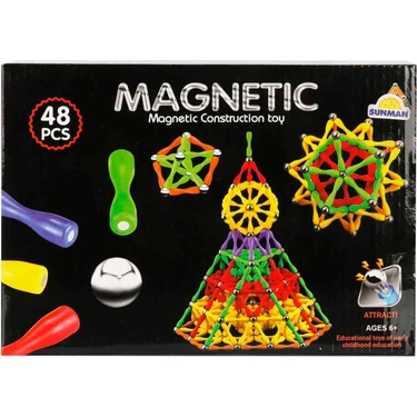Sunman Renkli Manyetik Blok 48 Parça Fiyatı - Taksit Seçenekleri