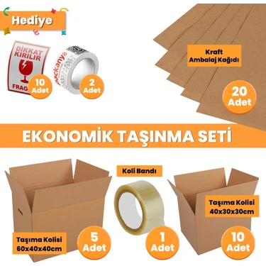 Ekonomik Taşınma Seti - Koli - Eşya Taşıma - Taşıma