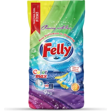 Felly 9 kg Renkliler Için Çamaşır Deterjanı/matik/toz