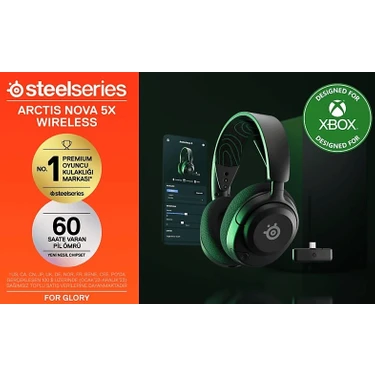 SteelSeries Arctis Nova 5x Wireless ve Bluetooth Xbox ve Pc Kablosuz Oyuncu Kulaklığı -