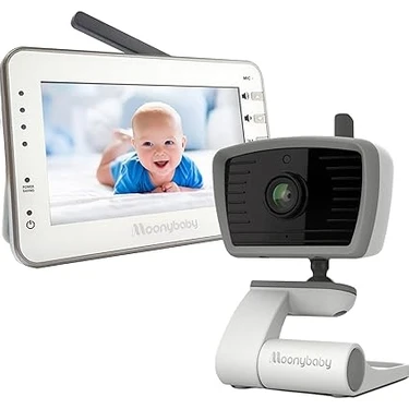 MoonyBaby Bebek Monitörü 4.3" Ekran, 1000FT Uzun Menzil, 10 Saat Pil Ömrü, Sesle Etkinleştirme,