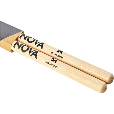 Vic Firth Baget(Çift) Nova 5A Wood, Hickory, 16"X0.565",