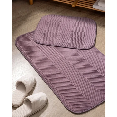 Madame Coco Emele 2'li Banyo Paspası - Koyu