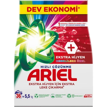 Ariel Renklilere Özel Extra Hijyen 5.5 Kg Toz Çamaşır