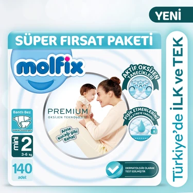 Molfix Premium Süper Fırsat Paketi 2 Beden 140