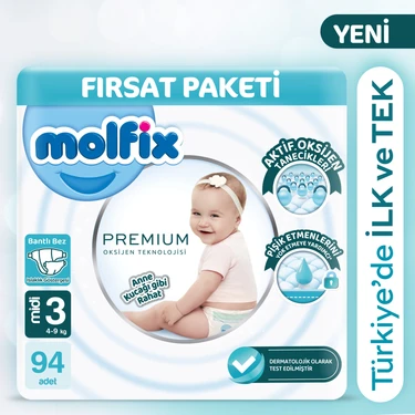 Molfix Premium Ultra Fırsat Paketi 3 Beden 94