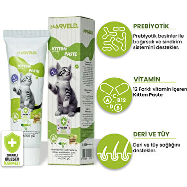 Harveld Kitten Paste Yavru ve Anne Kediler Için Multivitamin