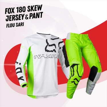 Fox 180 Skew Beyaz Yeşil Jersey Pantolon