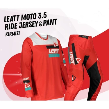 Leatt Moto 3.5 Rıde Kırmızı Jersey Pantolon