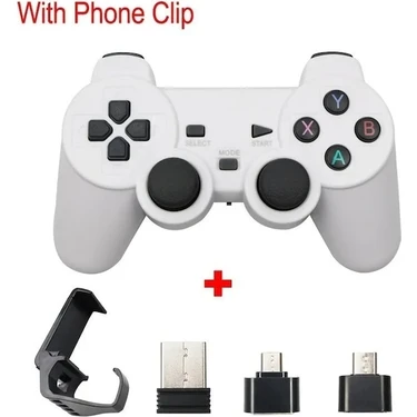 Tialating Beyaz Klipsli Kablosuz Gamepad Android Telefon/pc/ps3/tv Kutusu Joystick 2.4g Joypad Oyun