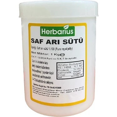 Herbarius Saf (Taze) Arı Sütü 1 kg 1.8