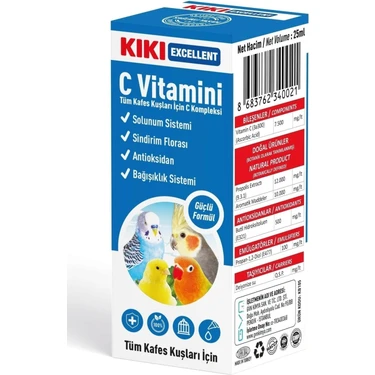 Kanarya Vitamin C  Muhabbet Kuşu Vitamin C Papağan Vitamin C Kuş Vitamini Kuş Vitamin Vitamin C