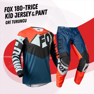 Fox 180 Trıce Gri Turuncu Jersey Pantolon