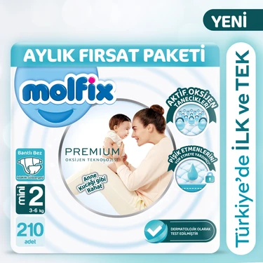 Molfix Premium Aylık Fırsat Paketi 2 Beden 210