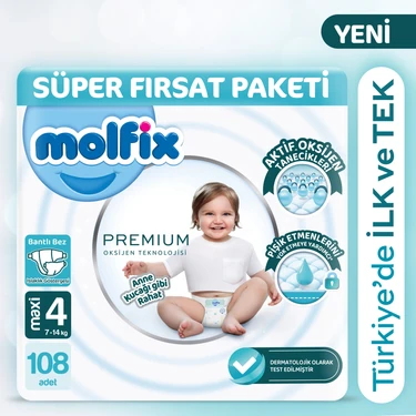 Molfix Premium Süper Fırsat Paketi 4 Beden 108