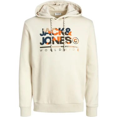 Jack & Jones Jack Jones Yazı Baskılı Kapüşonlu Erkek Sweatshirt