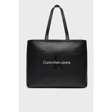 Calvin Klein Logolu Büyük Çanta K60K61222201R Kadın Çanta K60K612222