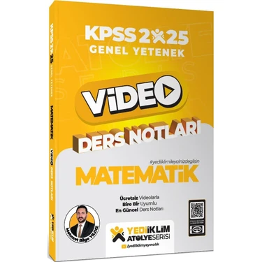 Yediiklim Yayınları 2025 KPSS Genel Yetenek Atölye Serisi Matematik Video Ders