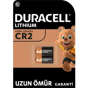 DURACELL CR2 (2’li Paket) yüksek güçlü lityum pil